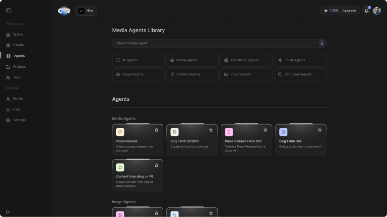 Collaborative content creation interface
